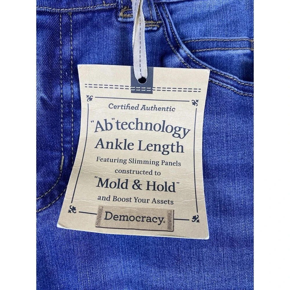 NWT Democracy "Ab"technology Jeans Womens 4 Slimming Ankle Length Model Off-Duty - Picture 3 of 10